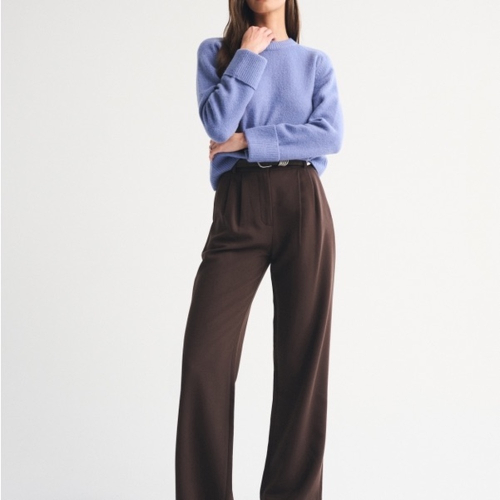 Abercrombie Curve Love Sloan Tailored Wide Leg Pants